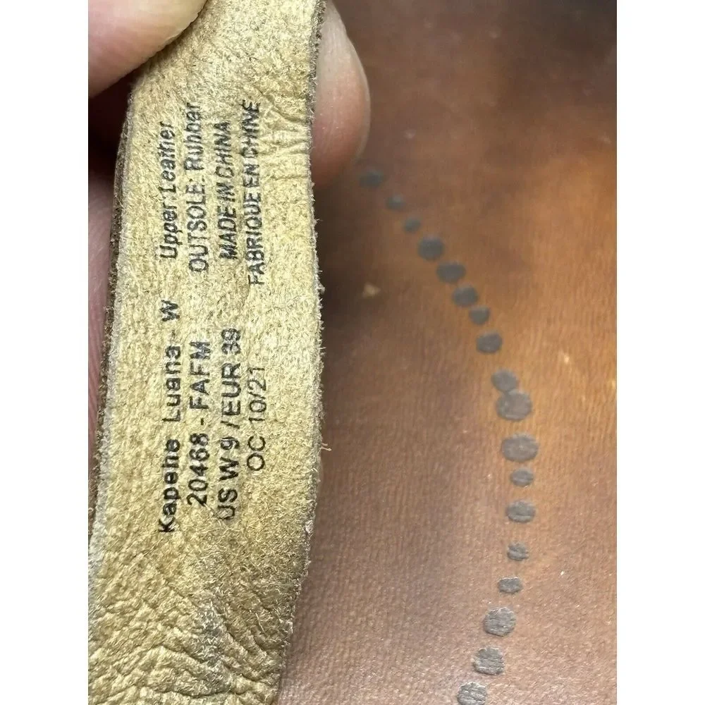 OluKai‎ Kapehe Luana Leather Flip Flop Sandals US Women's 9
